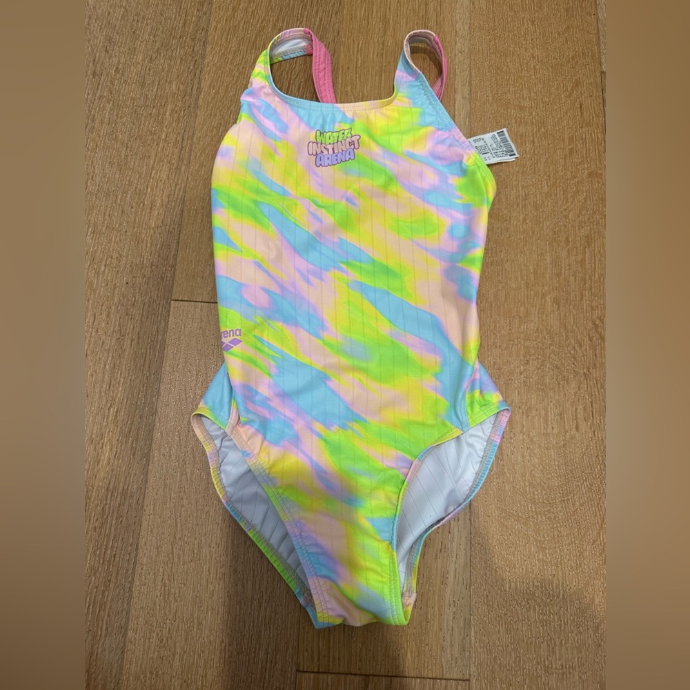 Arena Girls Sour Candy One Piece Swimsuit Pink Size 70 NWOT